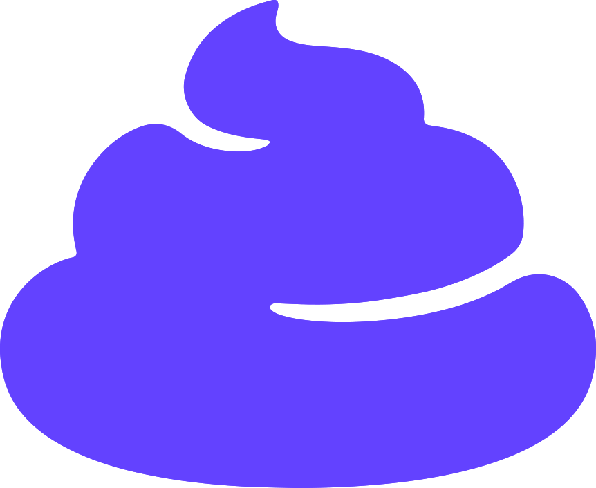 Electric violet poop icon
