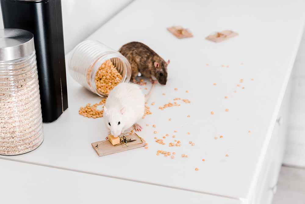 Mice eating at traps for how to get rid of mice in your house
